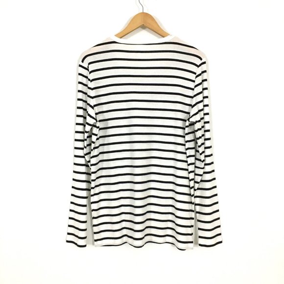 NEW! Gap White Black Stripe Favorite Long Sleeve Tee - XXL - Picture 3 of 5